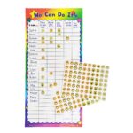 Amazon Kenson Kids We Can Do It Customizable Dry Erase Incentive Chart 14 1 2 x 30 With Cling Reward Smiley Face Stars Home School Preschool Classroom By Makers Of The I Can