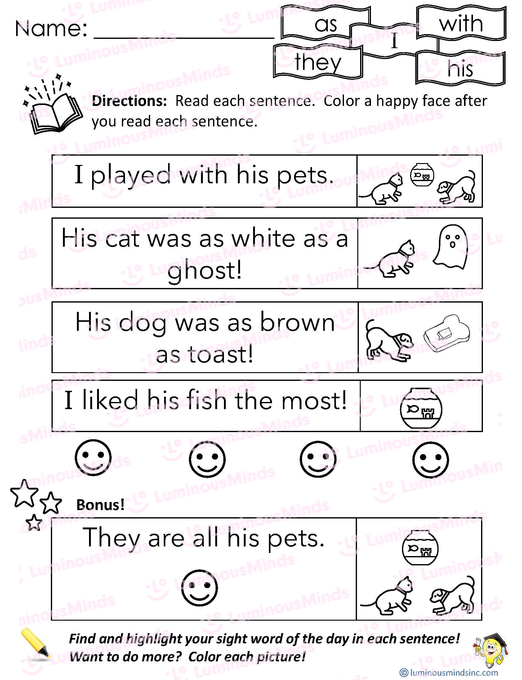 Sentence Worksheet For Kindergarten Worksheets Library