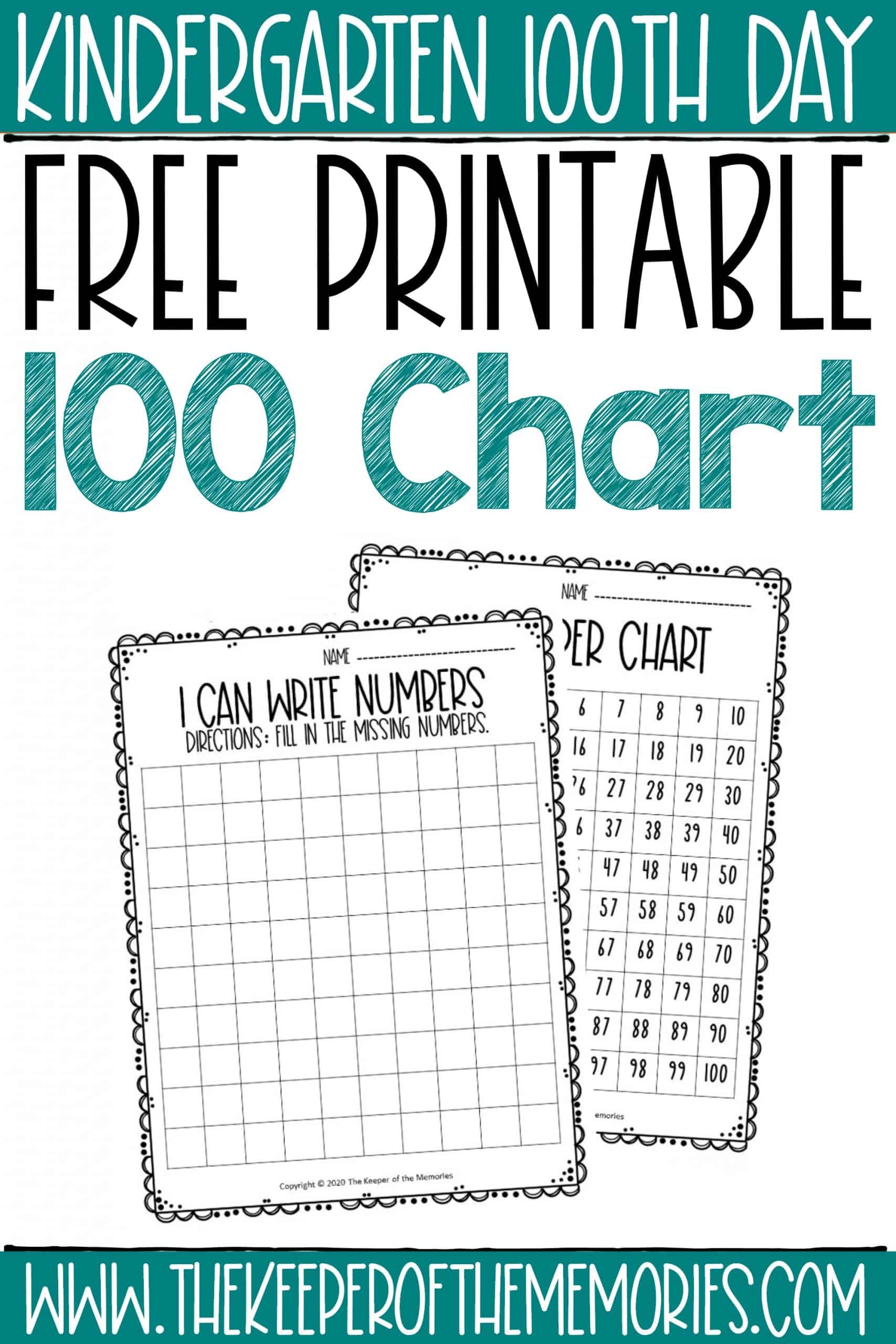 These Free Printable 100 Chart Worksheets Make Great Extra Practice For Kindergartners And First Graders The Keeper Of The Memories Read It Trace It Write It Fry S First 100 Sight Words Fun Early Learning